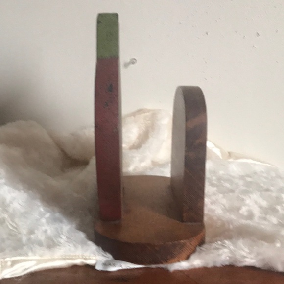 Rare Vintage Wooden Apple Napkin Holder - Picture 2 of 6